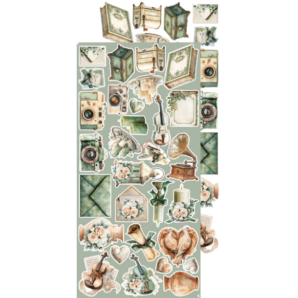 Craft O' Clock - Blok 15 x 30 cm - Lifetime Loving You / Elsker dig for evigt - Extras Set - Klippeark