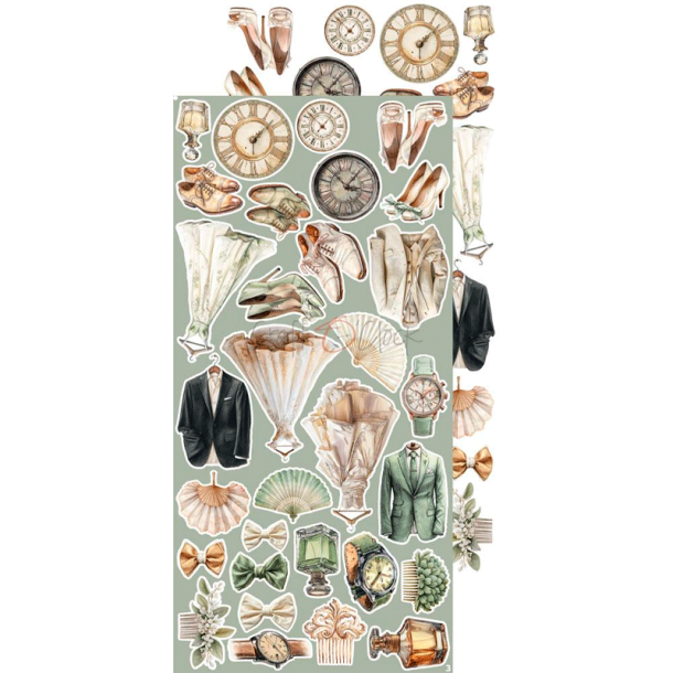 Craft O' Clock - Blok 15 x 30 cm - Lifetime Loving You / Elsker dig for evigt - Extras Set - Klippeark