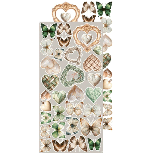 Craft O' Clock - Blok 15 x 30 cm - Lifetime Loving You / Elsker dig for evigt - Extras Set - Klippeark