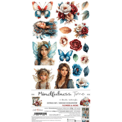 Craft O' Clock - Blok 15x30cm - Mindfulness Time - Extras Set - Flowers / Blomster