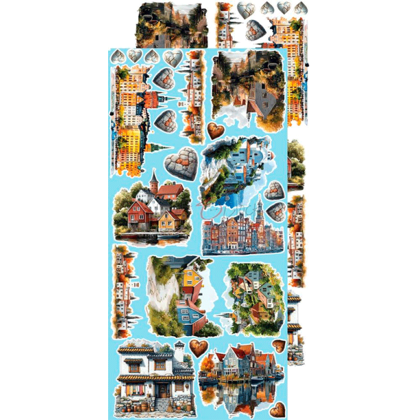 Craft O' Clock - Blok 15x30cm - Summer Adventures - Extras Set - Chill / Sommereventyr - Afslapning