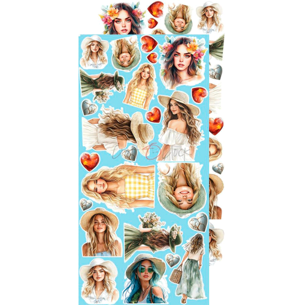 Craft O' Clock - Blok 15x30cm - Summer Adventures - Extras Set - Chill / Sommereventyr - Afslapning