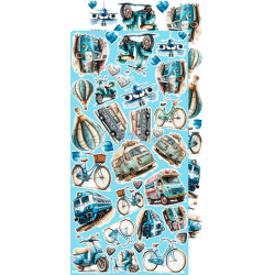 Craft O' Clock - Blok 15x30cm - Summer Adventures - Extras Set - Chill / Sommereventyr - Afslapning