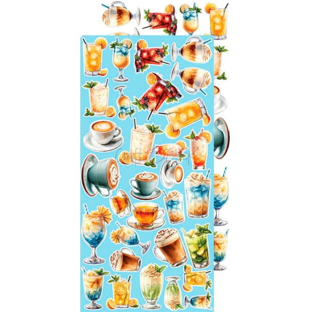 Craft O' Clock - Blok 15x30cm - Summer Adventures - Extras Set - Chill / Sommereventyr - Afslapning