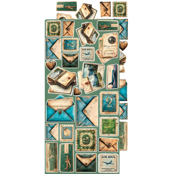 Craft O' Clock - Blok 15x30cm - Summer Adventures - Extras Set - Mix / Sommereventyr - Blandet