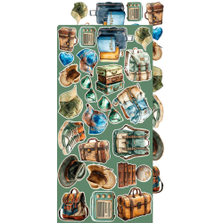 Craft O' Clock - Blok 15x30cm - Summer Adventures - Extras Set - Mix / Sommereventyr - Blandet