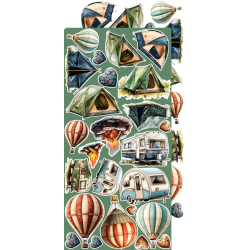 Craft O' Clock - Blok 15x30cm - Summer Adventures - Extras Set - Mix / Sommereventyr - Blandet