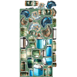 Craft O' Clock - Blok 15x30cm - Summer Adventures - Extras Set - Mix / Sommereventyr - Blandet