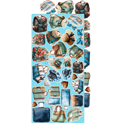 Craft O' Clock - Blok 15x30cm - Summer Adventures - Extras Set - Mix / Sommereventyr - Blandet