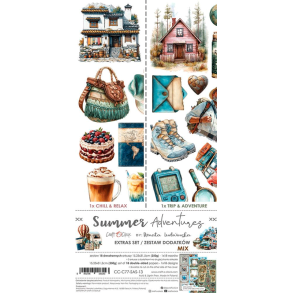 Craft O' Clock - Blok 15x30cm - Summer Adventures - Extras Set - Mix / Sommereventyr - Blandet