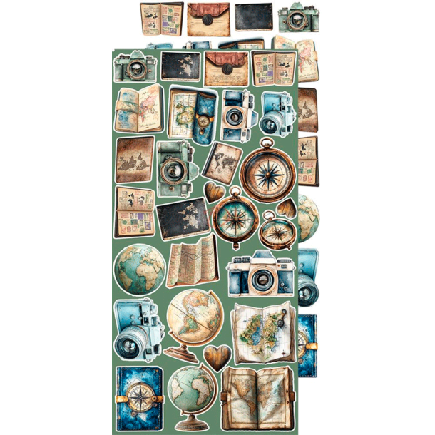 Craft O' Clock - Blok 15x30cm - Summer Adventures - Extras Set - Trip / Sommereventyr - P tur