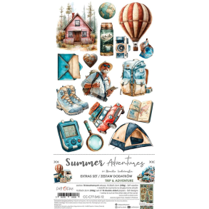 Craft O' Clock - Blok 15x30cm - Summer Adventures - Extras Set - Trip / Sommereventyr - P� tur