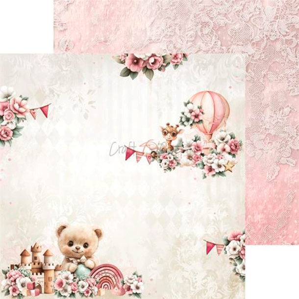 Craft O' Clock - Blok 8" - Baby Girl Universe / Pigebarn