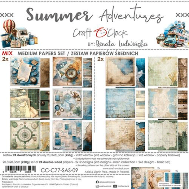 Craft O' Clock - Blok 8" - Summer Adventures / Sommereventyr
