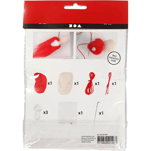 Mini DIY kit - Paddehatte p Snor - 3 Stk