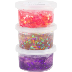 Sequin Clay - Lilla/pink harmoni - 3 x 60 g