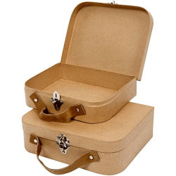 Kufferter - 25,5 x 20 x 8 + 22,5 x 18 x 6,5 cm - 2 stk