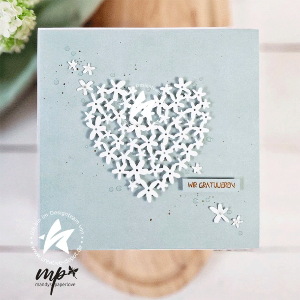 Creative-depot - Die - Blmchenherzstanze / Blomsterhjerte