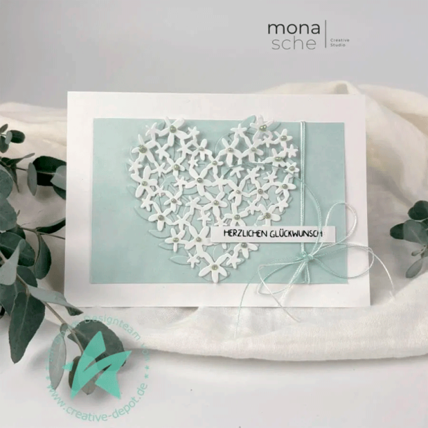 Creative-depot - Die - Blmchenherzstanze / Blomsterhjerte