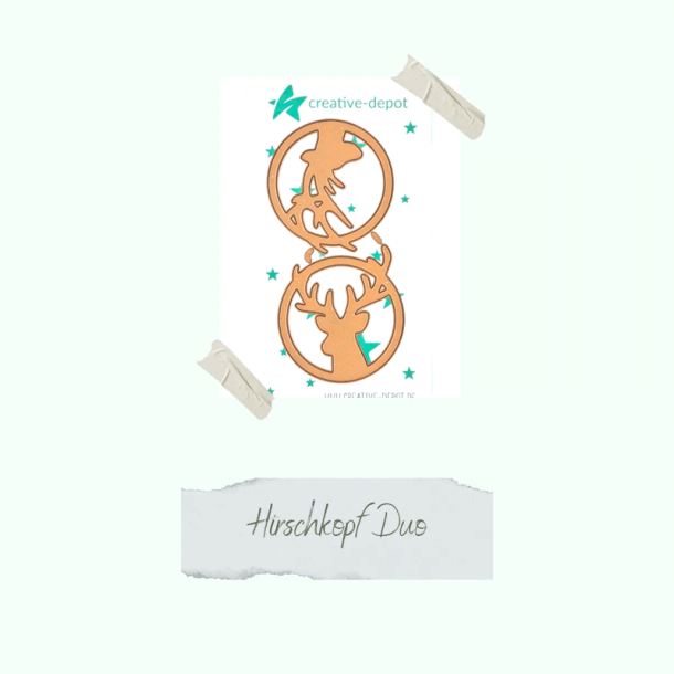 Creative-depot - Die - Hirschkopf Duo / Hjortehoved par