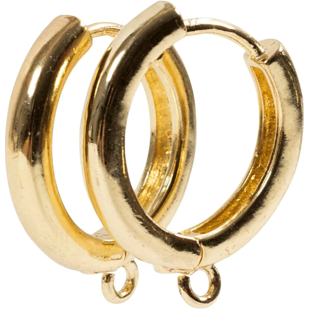 Creoler med je - 15mm - Forgyldt