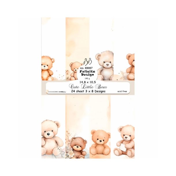 Felicita Design - Blok A6 - Cute Little Bear / Sd lille bamse