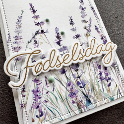 Simple and Basic - Die + stempel - Danske tekster - Tillykke / F�dseldag / Bryllup