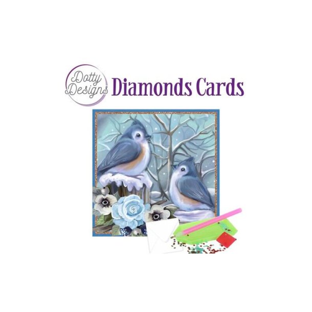 Diamond Card - Fugle I Sne