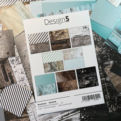 Design5 - A5 Papirpakke - RawWood / R�t tr�