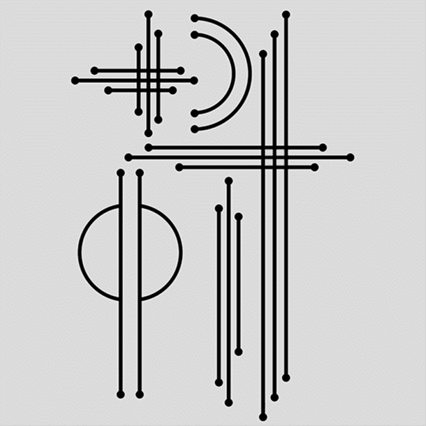 Design5 - Die - Grafiske streger - 9 stk