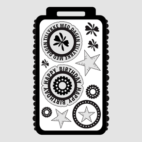 Design5 - Die - K�mpe tag - Outline boblekant