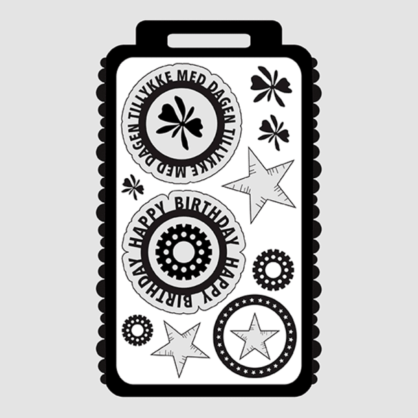 Design5 - Die - K�mpe tag - Outline boblekant