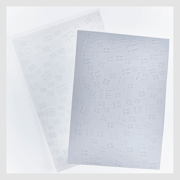 Design5 - 3D Embossingfolder A5 - Mix af flag 