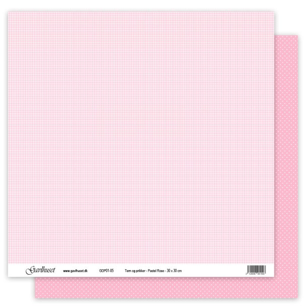 Gavlhusets Design - Papir - Tern og prikker - Pastel Rose