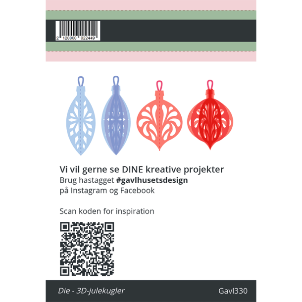 Gavlhusets Design - Die - 3D-julekugler