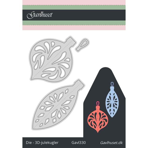 Gavlhusets Design - Die - 3D-julekugler