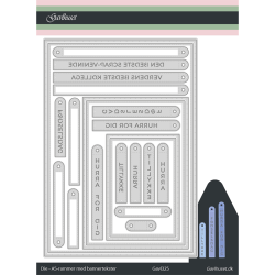 Gavlhusets Design - Die - A5-rammer med bannertekster