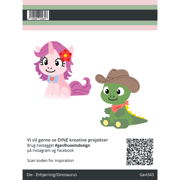 Gavlhusets Design - Die - Enhj�rning/Dinosaurus