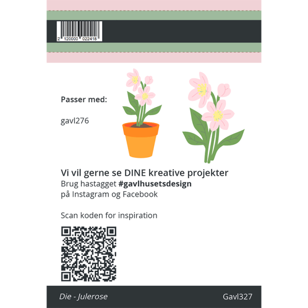 Gavlhusets Design - Die - Julerose