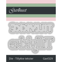 Gavlhusets Design - Die - Tillykke tekster