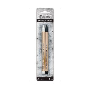 Tim Holtz - Distress - Watercolor Pencils - Picketfence+ Black Soot