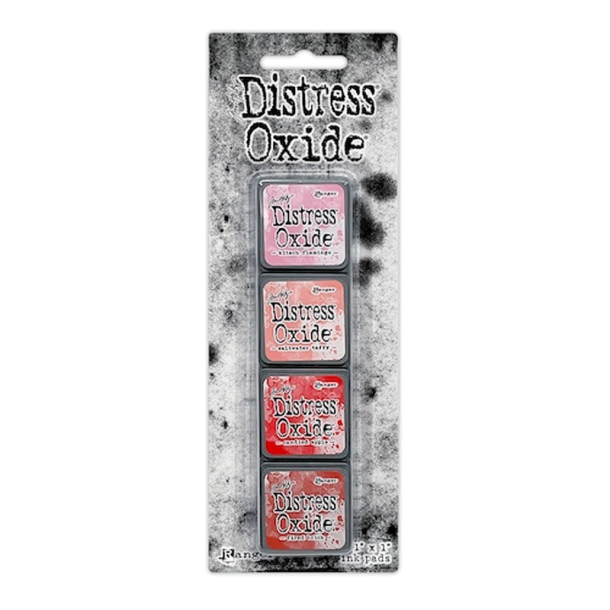 Distress Mini Oxide Kit 7 - Kitsch flamingo, Saltwater taffy,Candied apple,Fired brick