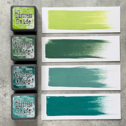 Distress Mini Oxide Kit 9 -  Twisted citron,Rustic wilderness,Evergreen bough,Pine needles