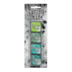 Distress Mini Oxide Kit 9 -  Twisted citron,Rustic wilderness,Evergreen bough,Pine needles