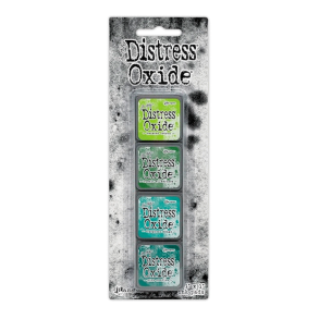 Distress Mini Oxide Kit 9 -  Twisted citron,Rustic wilderness,Evergreen bough,Pine needles