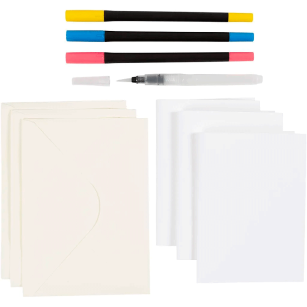 Mini DIY Kit - Akvarel - Kort med kuverter