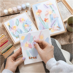 DIY Kit - Broderi - Billeder - Pastelfarver