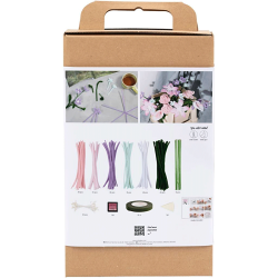 DIY Kit - Chenilleblomster - Blomster - Pastelfarver