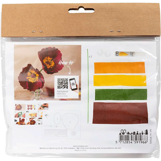 Mini DIY Kit - Crepepapir - Valmuer