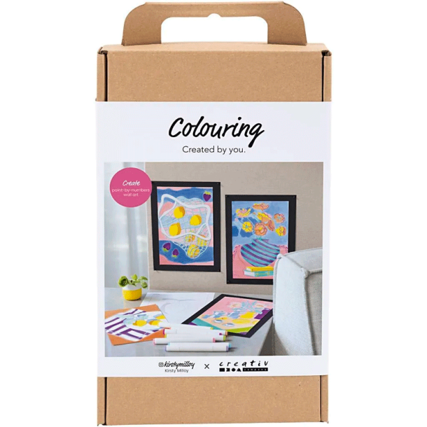 DIY Kit - Farvelgning - Paint by numbers - Markers